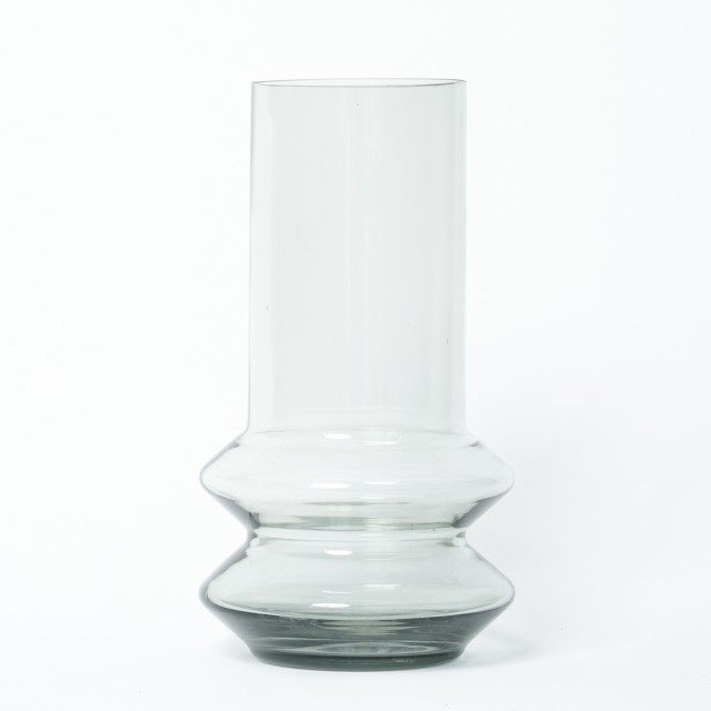 Vaso in vetro trasparente grigio
